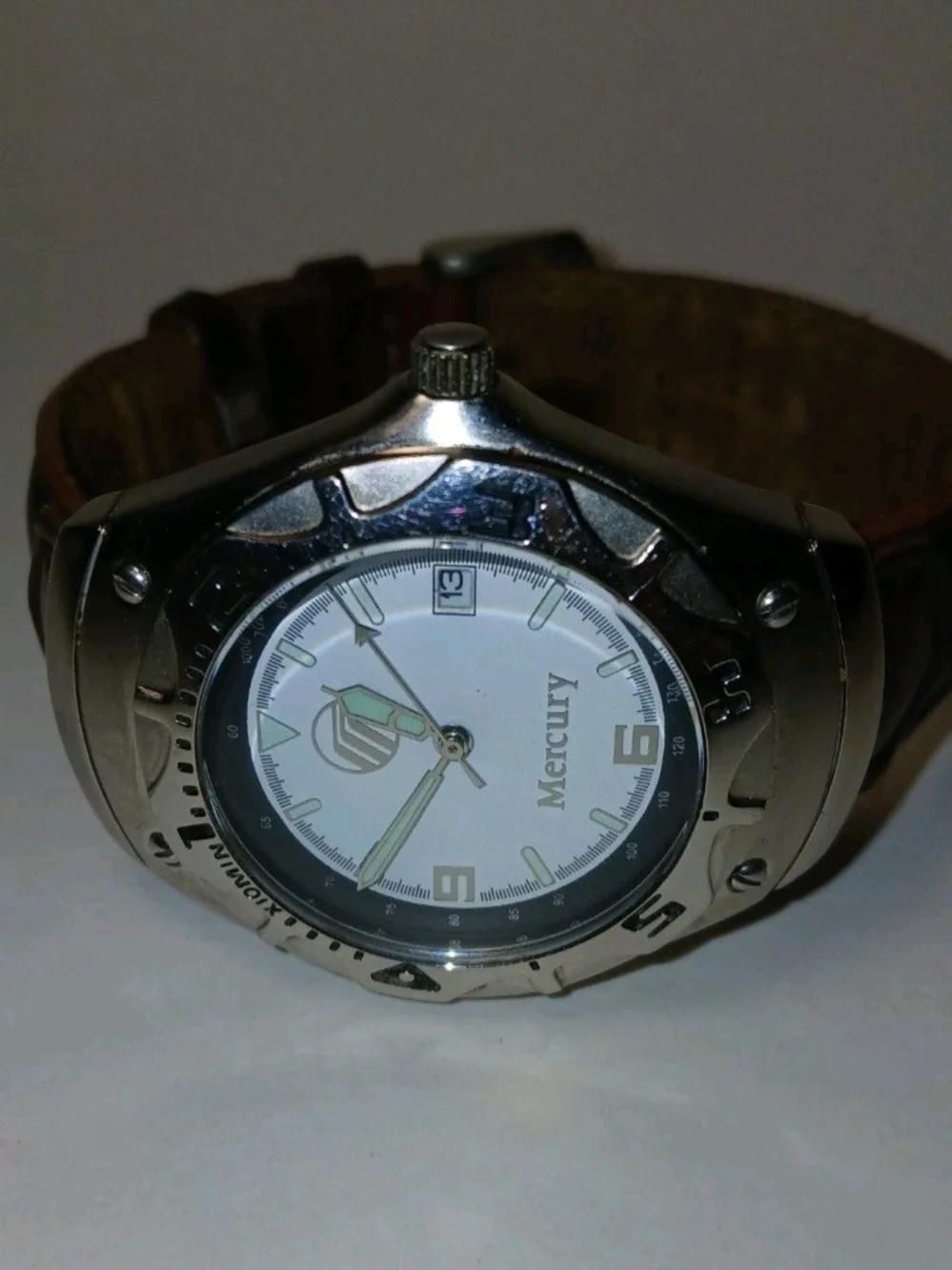 ​Vintage Ford Motor Co Mercury Wristwatch Official Licensed Leather Strap Watch